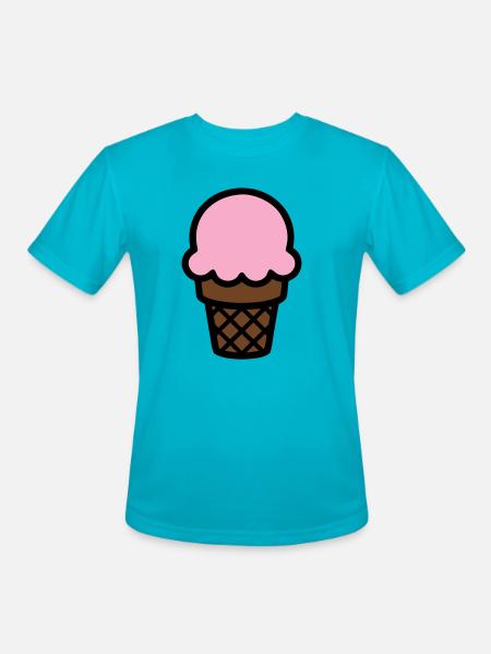 Ice Cream Cone Icon - Men's Moisture Wicking Performance T-Shirt - turquoise