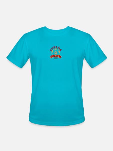 España Vamos 2026 Gold Emblem - Men's Moisture Wicking Performance T-Shirt - turquoise
