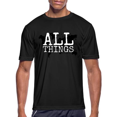 All Things World Map - Men's Moisture Wicking Performance T-Shirt