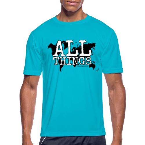 All Things World Map - Men's Moisture Wicking Performance T-Shirt