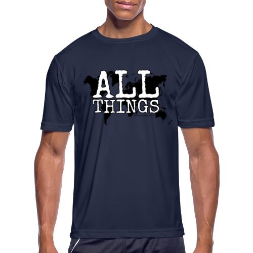 All Things World Map - Men's Moisture Wicking Performance T-Shirt
