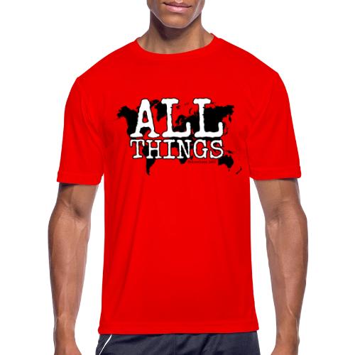 All Things World Map - Men's Moisture Wicking Performance T-Shirt