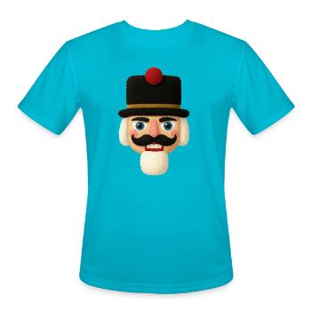 Nutcracker Charm Tee - Men's Moisture Wicking Performance T-Shirt - turquoise - Front - Jackson (183cm)