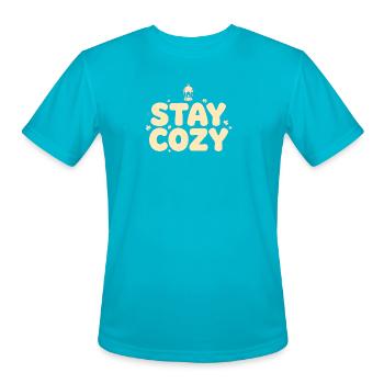 Stay Cozy Lantern Autumn - Men's Moisture Wicking Performance T-Shirt - turquoise - Front - Jackson (183cm)