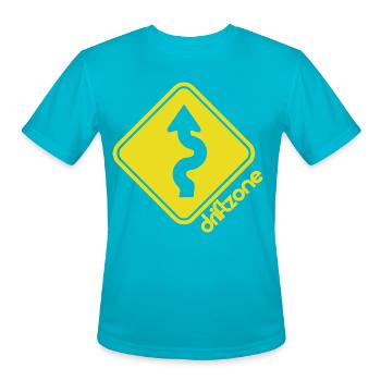 Driftzone Drift Mens Car Motorsport - Men's Moisture Wicking Performance T-Shirt - turquoise - Front - Jackson (183cm)