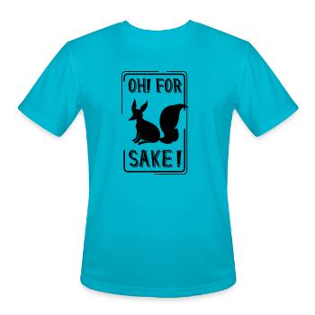 Oh for fox sake - Men's Moisture Wicking Performance T-Shirt - turquoise - Front - Jackson (183cm)