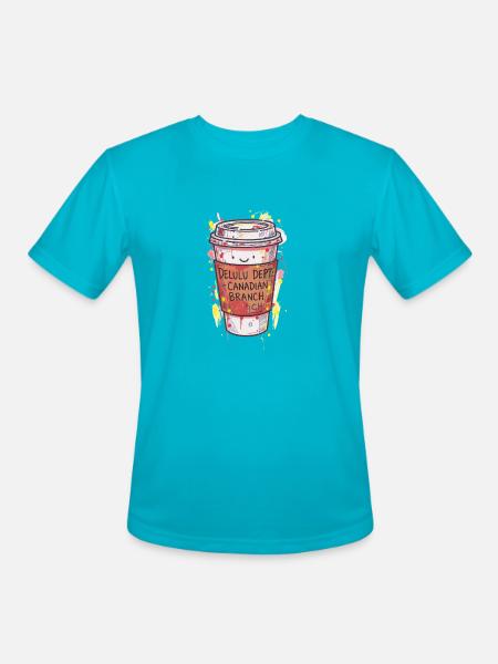 Delulu Dept Canadian Branch Cup - Men's Moisture Wicking Performance T-Shirt - turquoise