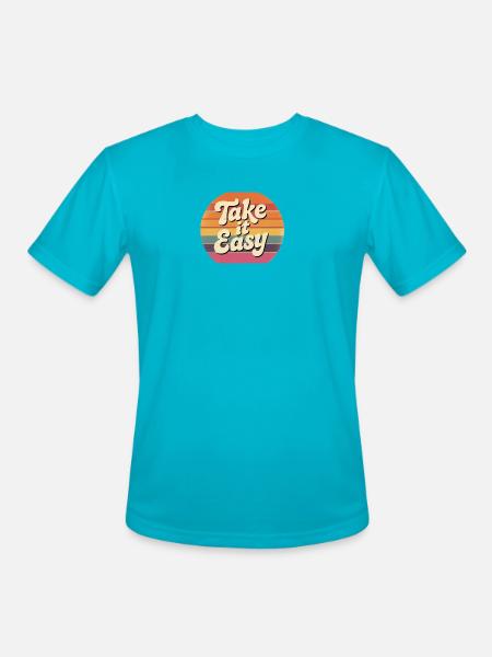 Take it easy - Men's Moisture Wicking Performance T-Shirt - turquoise