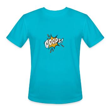 Ooops - Men's Moisture Wicking Performance T-Shirt - turquoise - Front - Jackson (183cm)