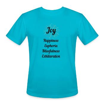 Joy - Men's Moisture Wicking Performance T-Shirt - turquoise - Front - Jackson (183cm)