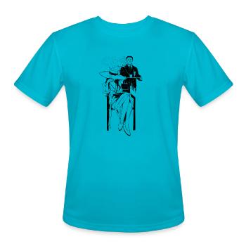 Ghost - Men's Moisture Wicking Performance T-Shirt - turquoise - Front - Jackson (183cm)