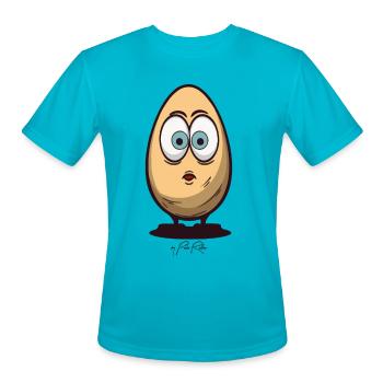 Surprised Egg - Men's Moisture Wicking Performance T-Shirt - turquoise - Front - Jackson (183cm)