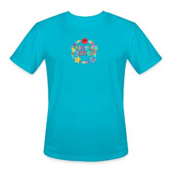 Kinder Garten Color Circle - Men's Moisture Wicking Performance T-Shirt - turquoise - Front - Jackson (183cm)