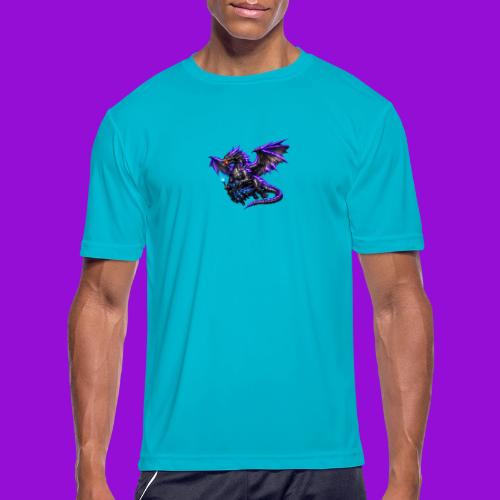 Neon Dragon and Battle Mage - Men's Moisture Wicking Performance T-Shirt