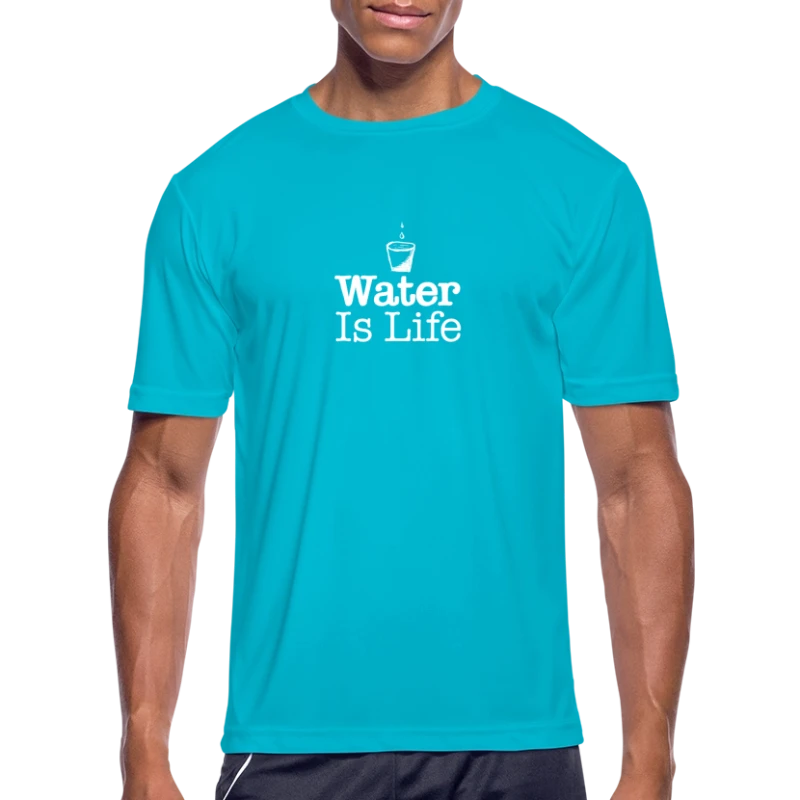 water Is Life W - Men's Moisture Wicking Performance T-Shirt
