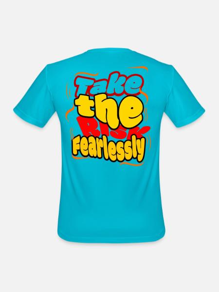 Fearless Tshirt - Men's Moisture Wicking Performance T-Shirt - turquoise