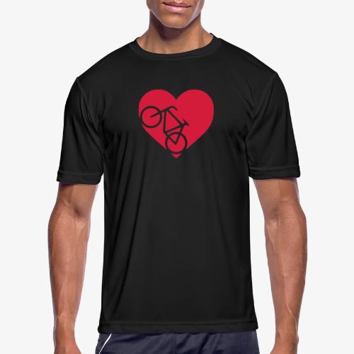 heart_bicycle_cutout - Men's Moisture Wicking Performance T-Shirt