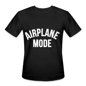 Airplane Mode - Men's Moisture Wicking Performance T-Shirt - black - Front - Jackson (183cm)