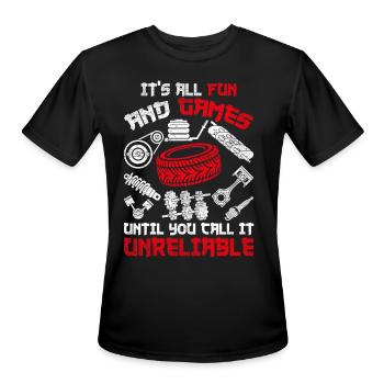 Motorsport Car Tuning - Men's Moisture Wicking Performance T-Shirt - black - Front - Jackson (183cm)