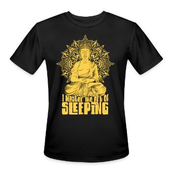 I Master The Art Of Sleeping Buddhism Mantra - Men's Moisture Wicking Performance T-Shirt - black - Front - Jackson (183cm)