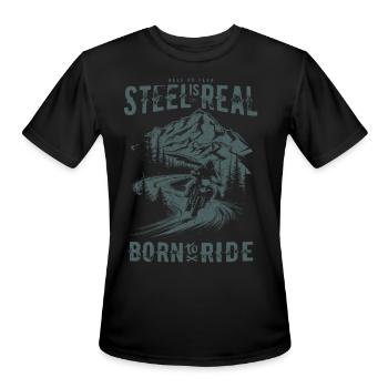 Motorrad Motocross Motorsport Born to Ride - Men's Moisture Wicking Performance T-Shirt - black - Front - Jackson (183cm)