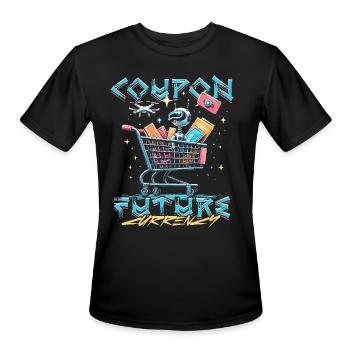 Couponing Coupon: Future Currency Coupons - Men's Moisture Wicking Performance T-Shirt - black - Front - Jackson (183cm)