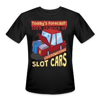 Slot Car Racing RC Car Customizing Slot Cars - Men's Moisture Wicking Performance T-Shirt - black - Front - Jackson (183cm)