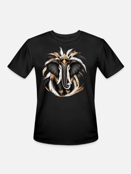 Golden Elephant - Men's Moisture Wicking Performance T-Shirt - black