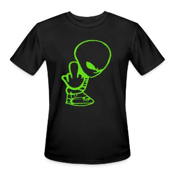 f alien - Men's Moisture Wicking Performance T-Shirt - black - Front - Jackson (183cm)
