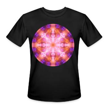Dimensional Awareness Mandala - Men's Moisture Wicking Performance T-Shirt - black - Front - Jackson (183cm)