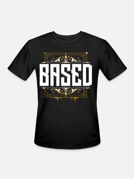 Based - KekW - Omegalul - Twitch - Men's Moisture Wicking Performance T-Shirt - black