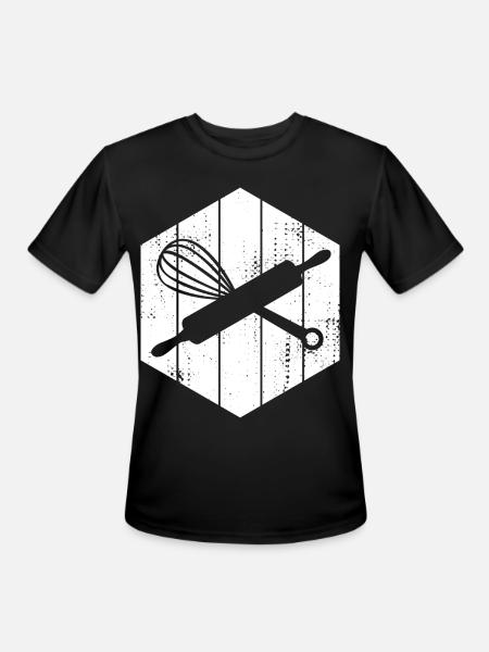 Rolling Pin Hand Mixer - Men's Moisture Wicking Performance T-Shirt - black