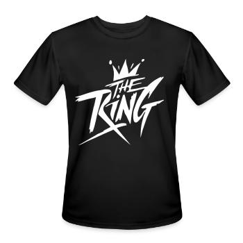The King Graffiti Crown - Men's Moisture Wicking Performance T-Shirt - black - Front - Jackson (183cm)