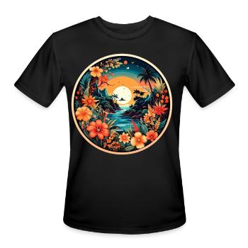 Paradise Cove - Men's Moisture Wicking Performance T-Shirt - black - Front - Jackson (183cm)