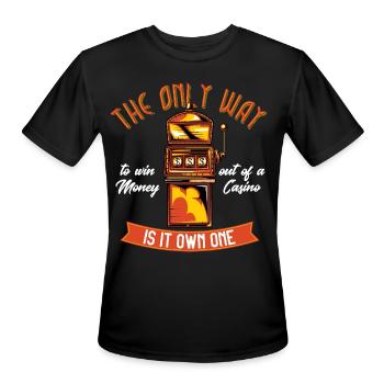 The Only Way Slot Machine Design - Men's Moisture Wicking Performance T-Shirt - black - Front - Jackson (183cm)