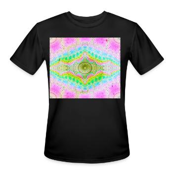 Prismatic Mandala Kaleidoscope - Men's Moisture Wicking Performance T-Shirt - black - Front - Jackson (183cm)