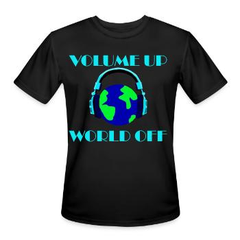 headphone planet - Men's Moisture Wicking Performance T-Shirt - black - Front - Jackson (183cm)