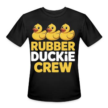Rubber Duckie Crew - Men's Moisture Wicking Performance T-Shirt - black - Front - Jackson (183cm)