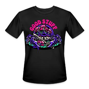 Neon Mushroom Skull Duel - Men's Moisture Wicking Performance T-Shirt - black - Front - Jackson (183cm)