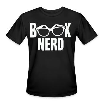 nerd des livres - T-Shirt Performance pour hommes - noir - Devant - Jackson (183cm)