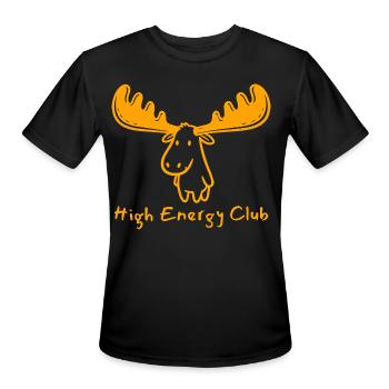 High Energy Moose - Men's Moisture Wicking Performance T-Shirt - black - Front - Jackson (183cm)