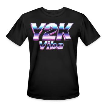 3D trendy t-shirt design, bold typography with abs - Men's Moisture Wicking Performance T-Shirt - black - Front - Jackson (183cm)