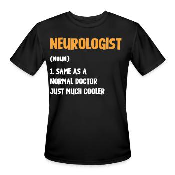 Neuroscientist Doctor Tee - Men's Moisture Wicking Performance T-Shirt - black - Front - Jackson (183cm)