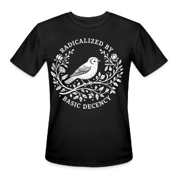 Radicalized by Basic Decency - Men's Moisture Wicking Performance T-Shirt - black - Front - Jackson (183cm)