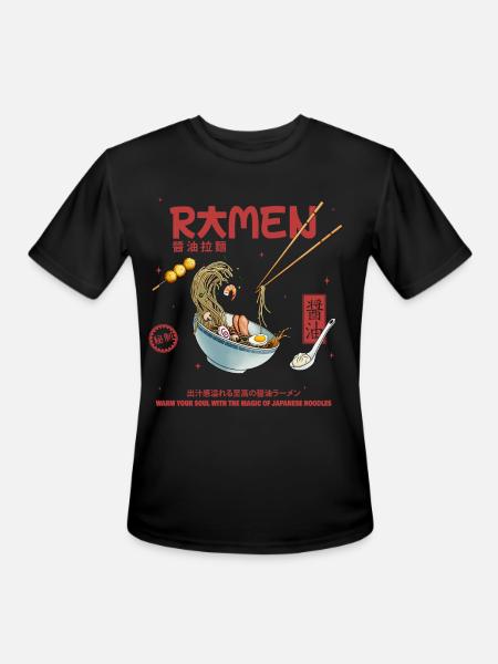 Ramen - Men's Moisture Wicking Performance T-Shirt - black