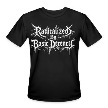 Radicalized by Basic Defense - Men's Moisture Wicking Performance T-Shirt - black - Front - Jackson (183cm)