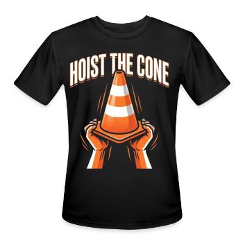 Cool Hoist The Cone Baseball Meme Lifestyle Sports - Men's Moisture Wicking Performance T-Shirt - black - Front - Jackson (183cm)