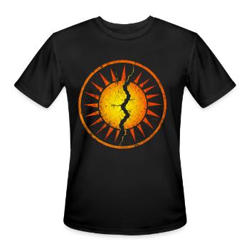 Cracked Sunburst Emblem - Men's Moisture Wicking Performance T-Shirt - black - Front - Jackson (183cm)