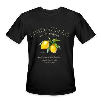 Italian Limoncello Vintage Label - Amalfi Coast - Men's Moisture Wicking Performance T-Shirt - black - Front - Jackson (183cm)
