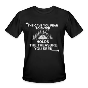 Face Your Fears - Men's Moisture Wicking Performance T-Shirt - black - Front - Jackson (183cm)